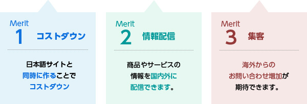 外国語サイトを作成する3つのメリット